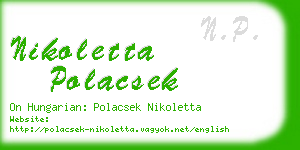 nikoletta polacsek business card